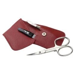 Manicure Pocket Case Range "Siena", Red, 3 Pcs.