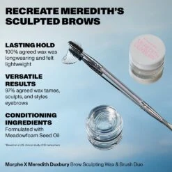 Morphe X Meredith DuxburyBrow Sculpt & Brush Duo -ArtDéco || Benefit || Bobbi Brown Winkel ICFQPE1122973 6 global