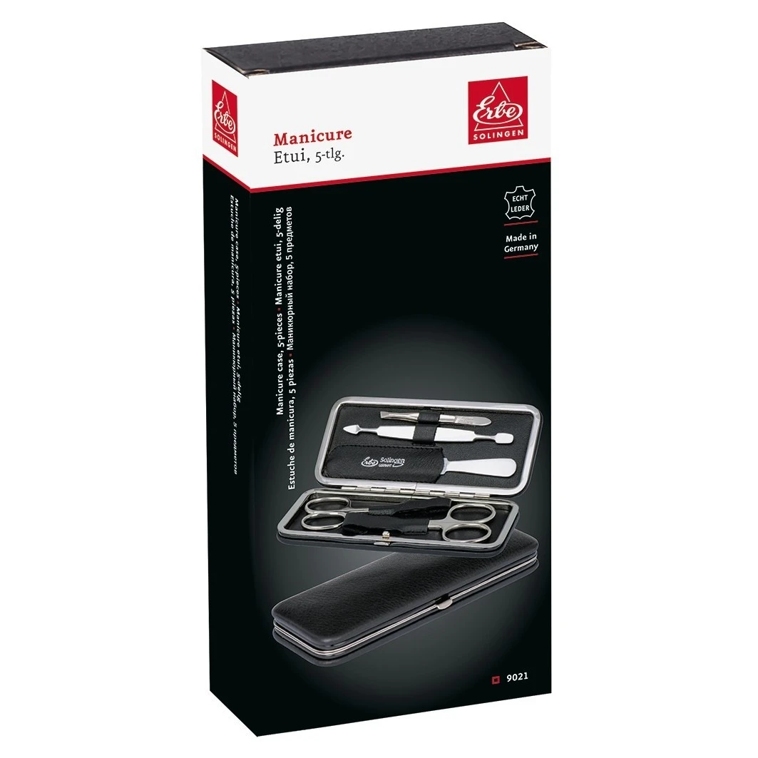 Manicure Clip-Top Case Range "Siena", Black, 5 Pcs. 5 Manicure Clip-Top Case Range "Siena", Black, 5 Pcs. - Afbeelding 3